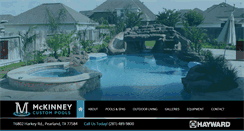Desktop Screenshot of mckinneycustompools.net