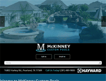 Tablet Screenshot of mckinneycustompools.net